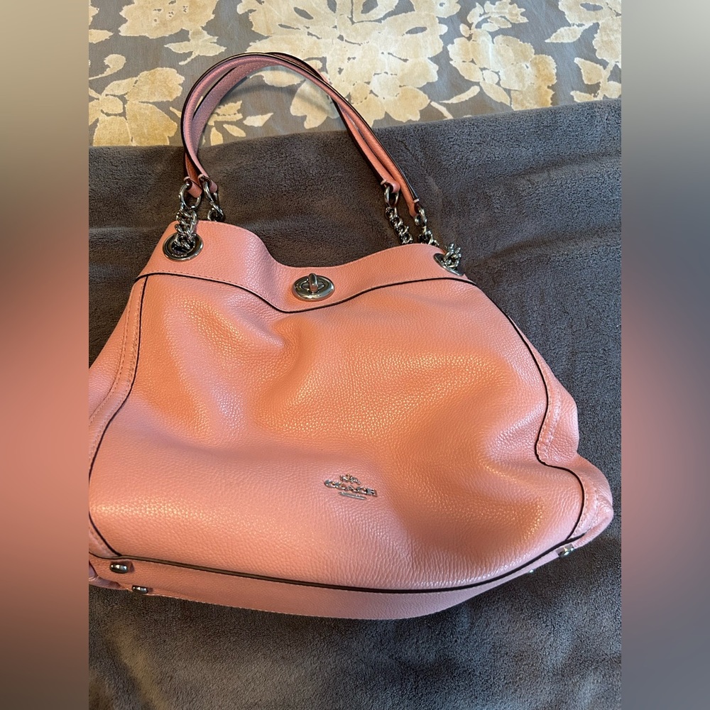 Coach Turnlock Edie pink purse
